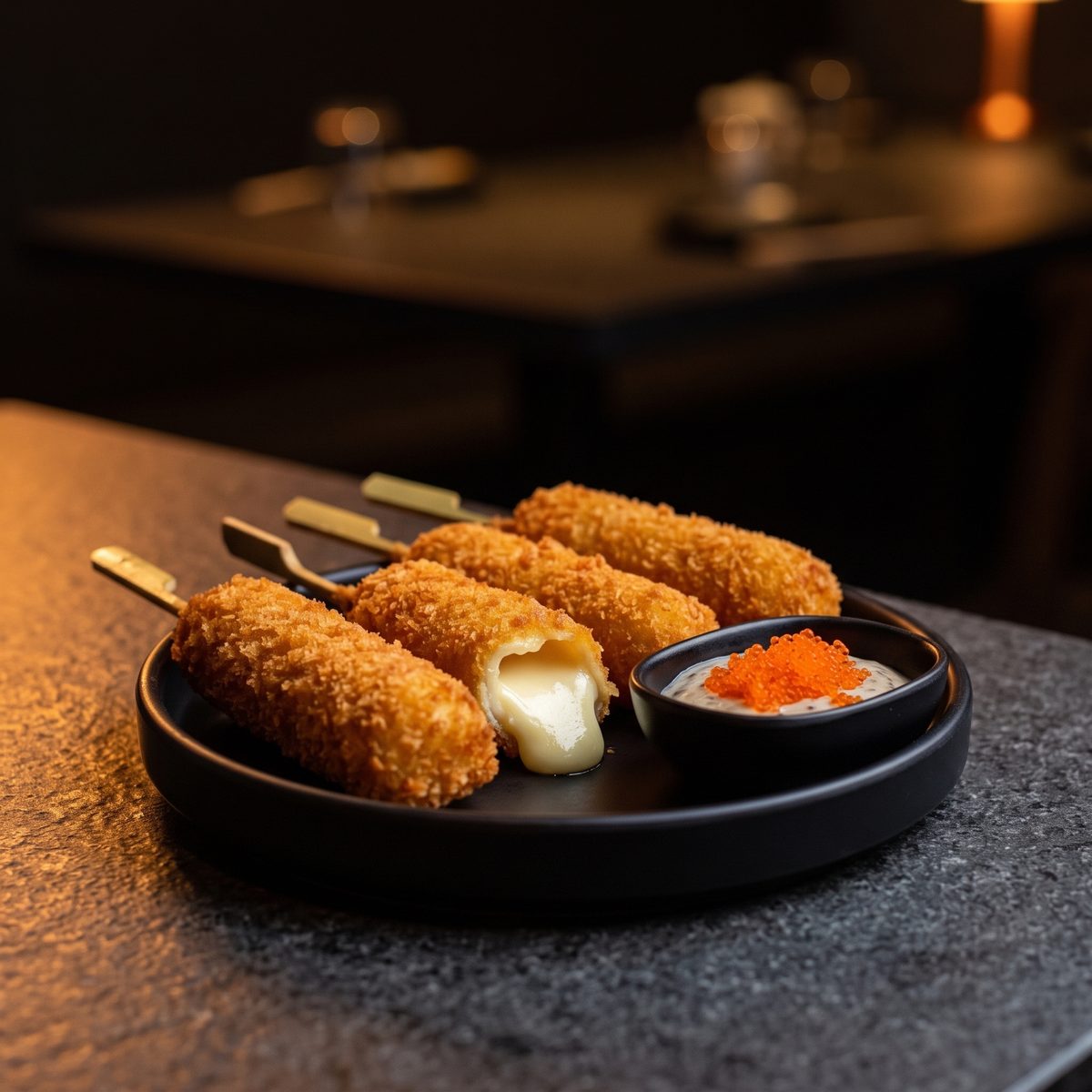 Kushiages de Queso Brie